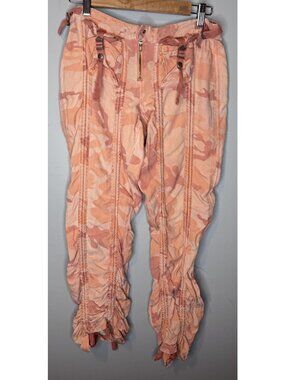 Da-Nang Pink Silk Camouflage Pants XS